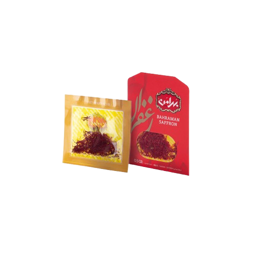 زعفران نیم گرم پاکت بهرامن زعفران نیم گرم پاکت بهرامن